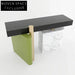 Sleek Modern Living Room Console Table with Metal Top and Elegant Marble Base
