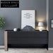 Sleek Modern Living Room Side Table TV Cabinet with Six Drawers