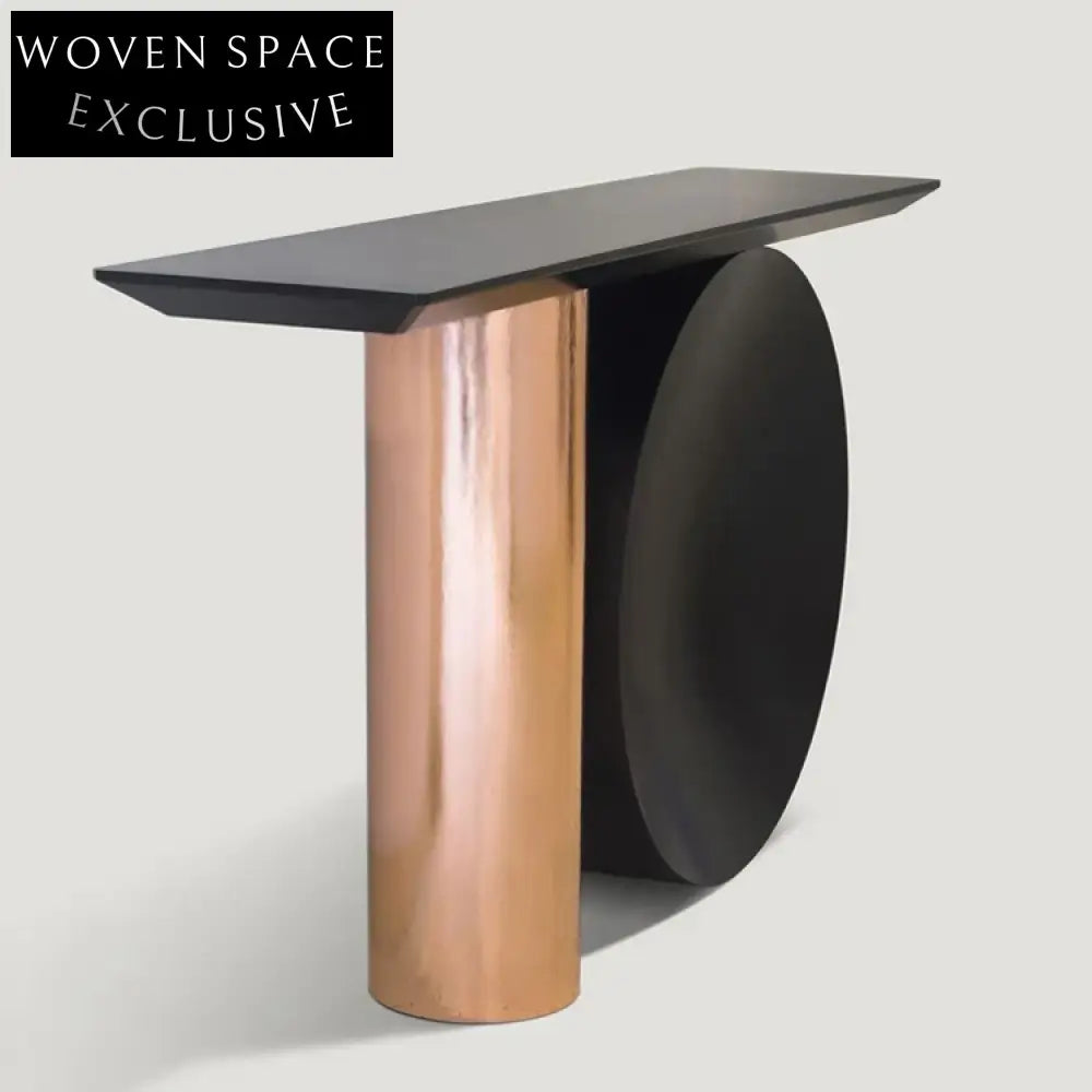 Sleek Modern Luxury Stainless Steel Marble Top Entryway Decorative Console Table