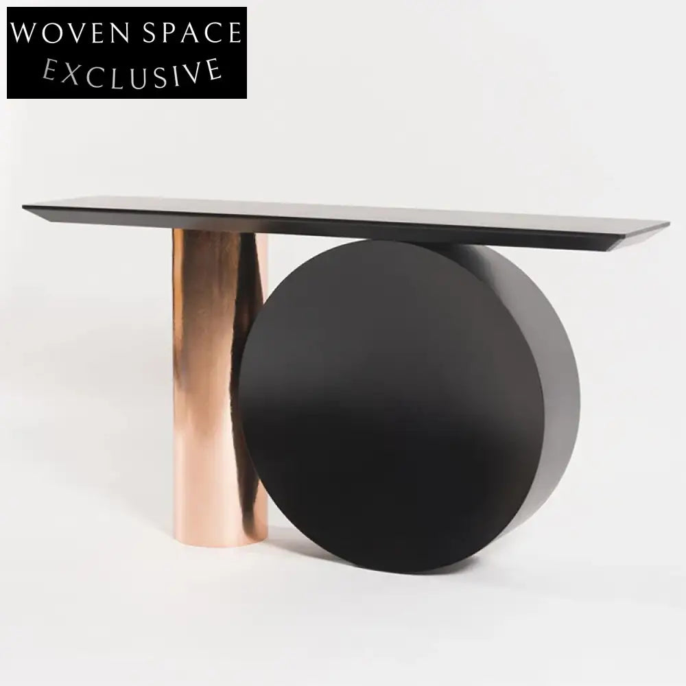 Sleek Modern Luxury Stainless Steel Marble Top Entryway Decorative Console Table