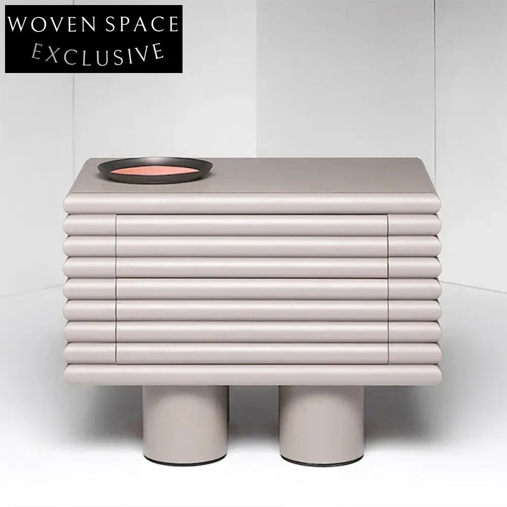 Sleek Modern MDF TV Stand Cabinet & Bedroom Nightstand Furniture Set