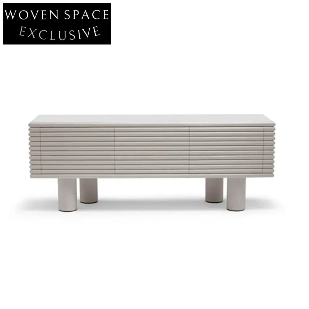 Sleek Modern MDF TV Stand Cabinet & Bedroom Nightstand Furniture Set