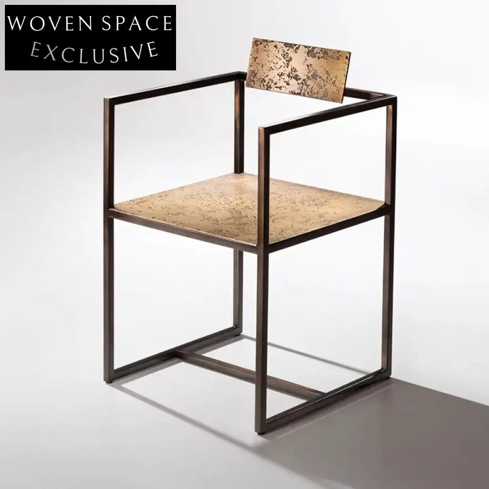 Sleek Modern Metal Dining Chair & Rectangular Table Set for Home