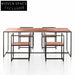 Sleek Modern Metal Dining Chair & Rectangular Table Set for Home