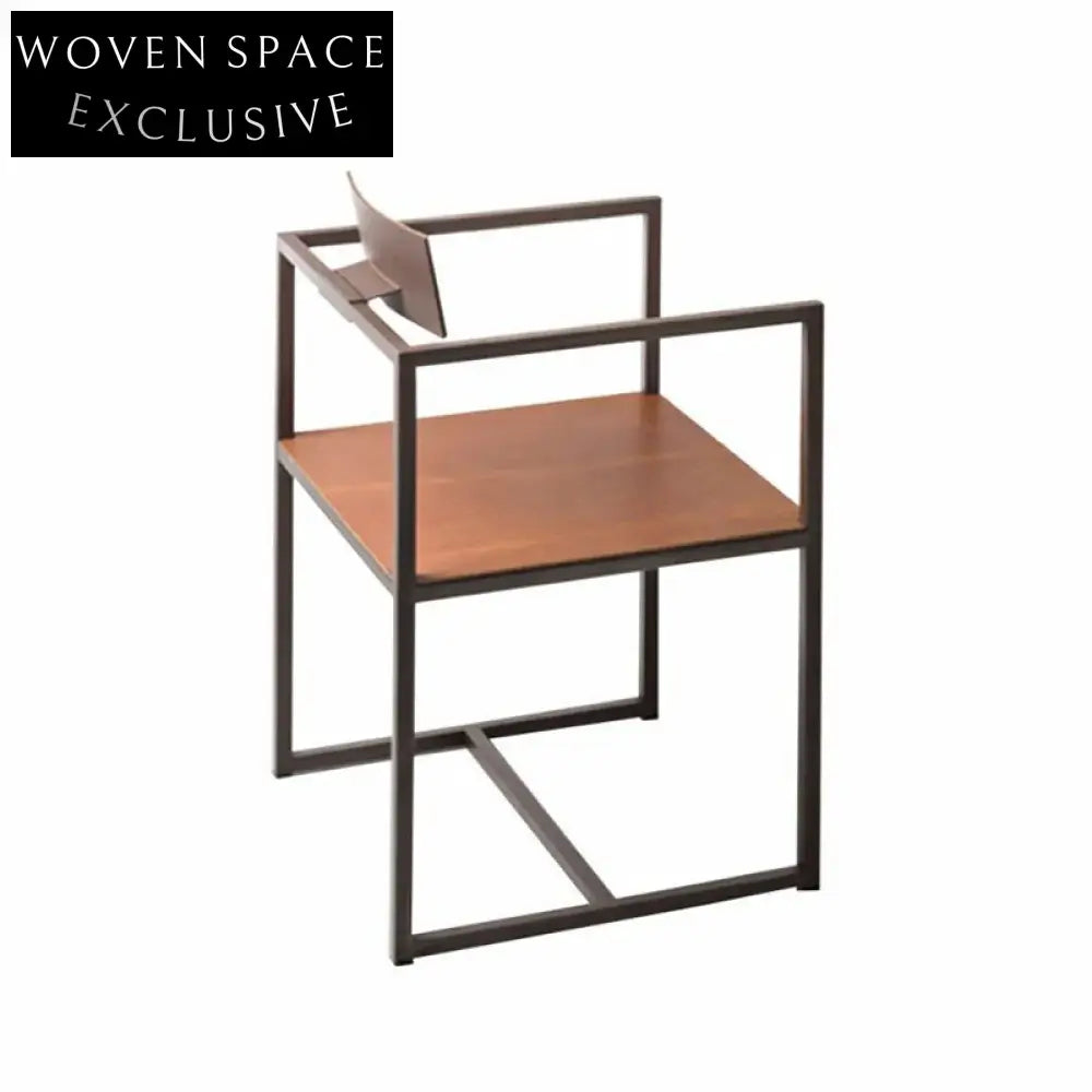 Sleek Modern Metal Dining Chair & Rectangular Table Set for Home