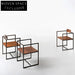 Sleek Modern Metal Dining Chair & Rectangular Table Set for Home