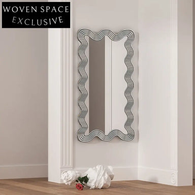 Sleek Modern Metal Framed Decorative Full-Length Wall Mirror