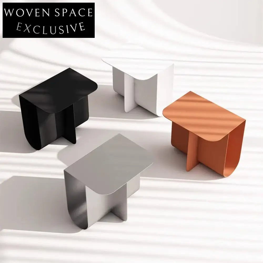 Sleek Modern Minimalist Metal Stainless Steel Coffee Table for Living Room