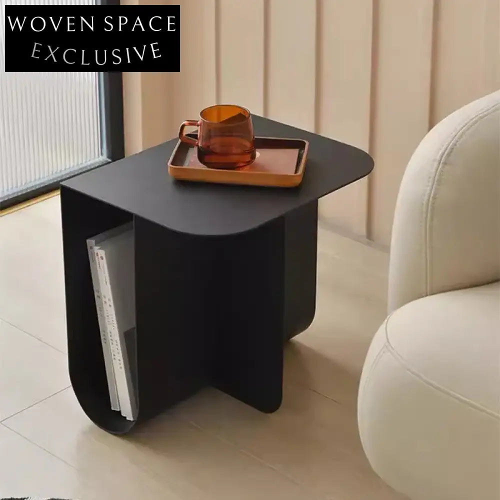 Sleek Modern Minimalist Metal Stainless Steel Coffee Table for Living Room