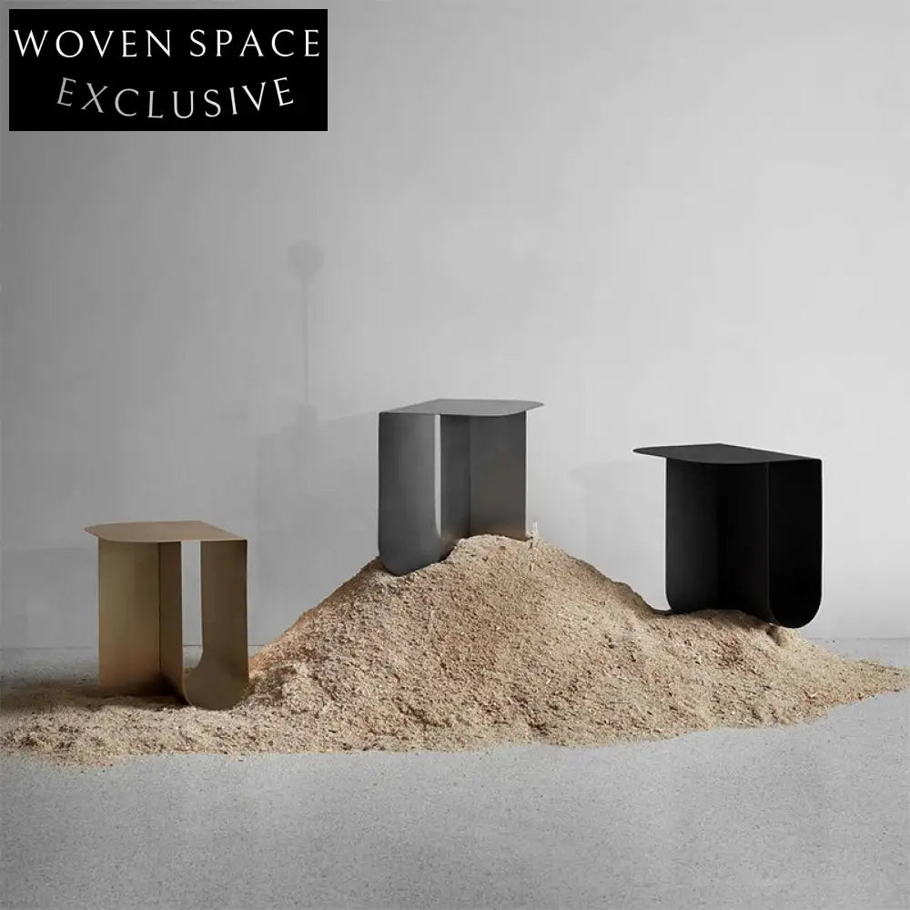 Sleek Modern Minimalist Metal Stainless Steel Coffee Table for Living Room