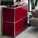 Sleek Modern Minimalist Stainless Steel Corner Storage Cabinet with Drawers