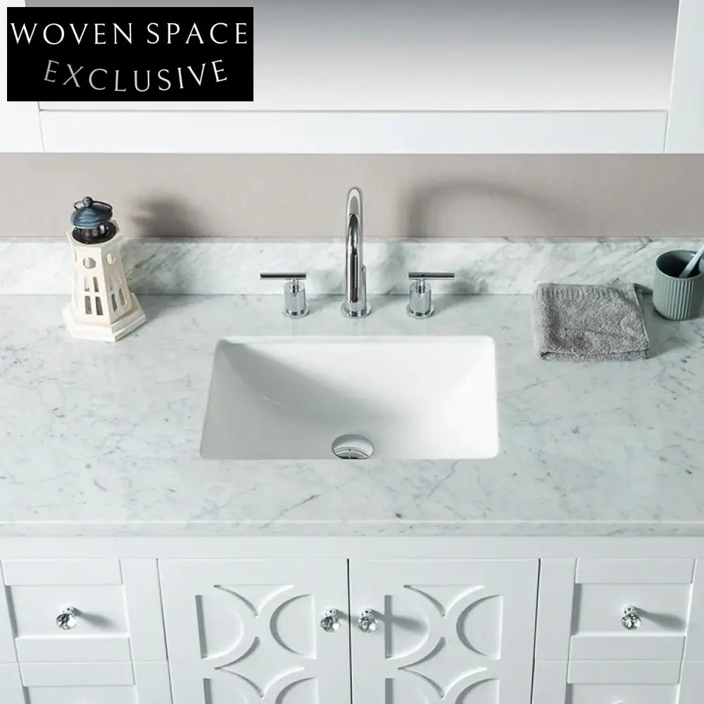 Sleek Modern Modular Bathroom Vanity, Soft-Close Drawers & Solid Wood Cabinet