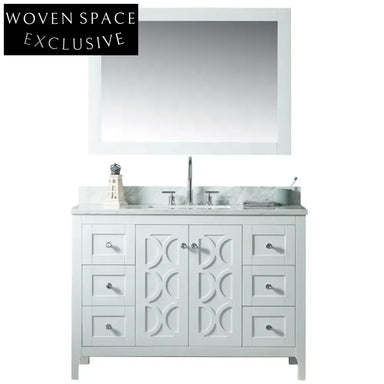 Sleek Modern Modular Bathroom Vanity, Soft-Close Drawers & Solid Wood Cabinet