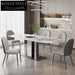 Sleek Modern Rectangle Slate Dining Table with Stainless Steel Base