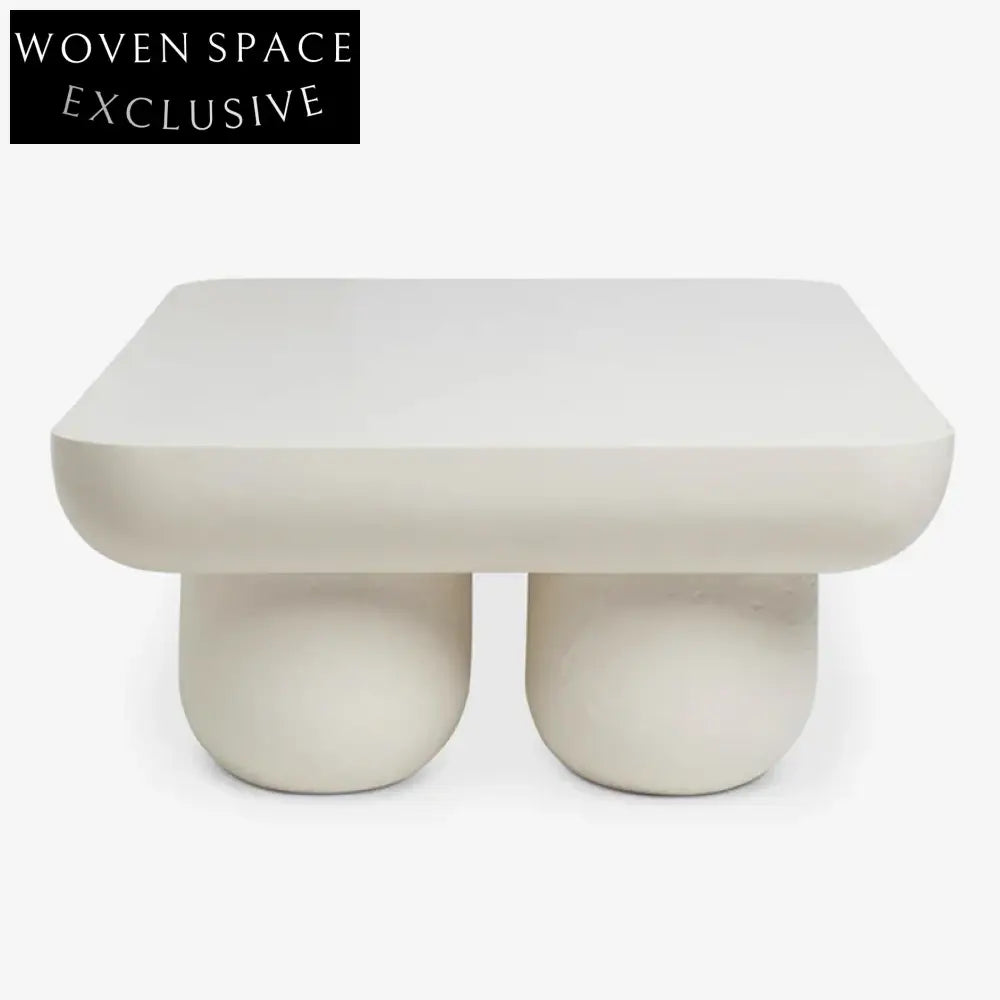 Sleek Modern Rectangular Cement Coffee Table for Versatile Indoor Outdoor Use