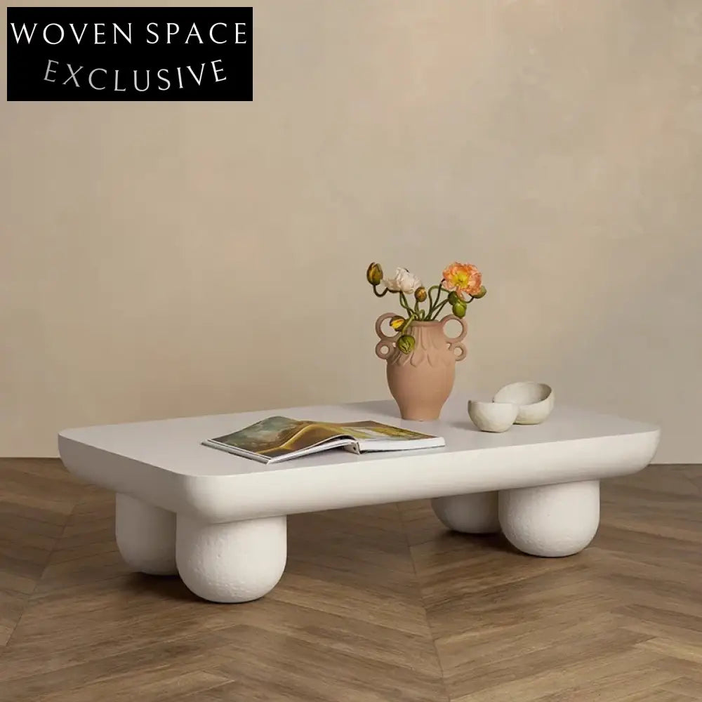 Sleek Modern Rectangular Cement Coffee Table for Versatile Indoor Outdoor Use