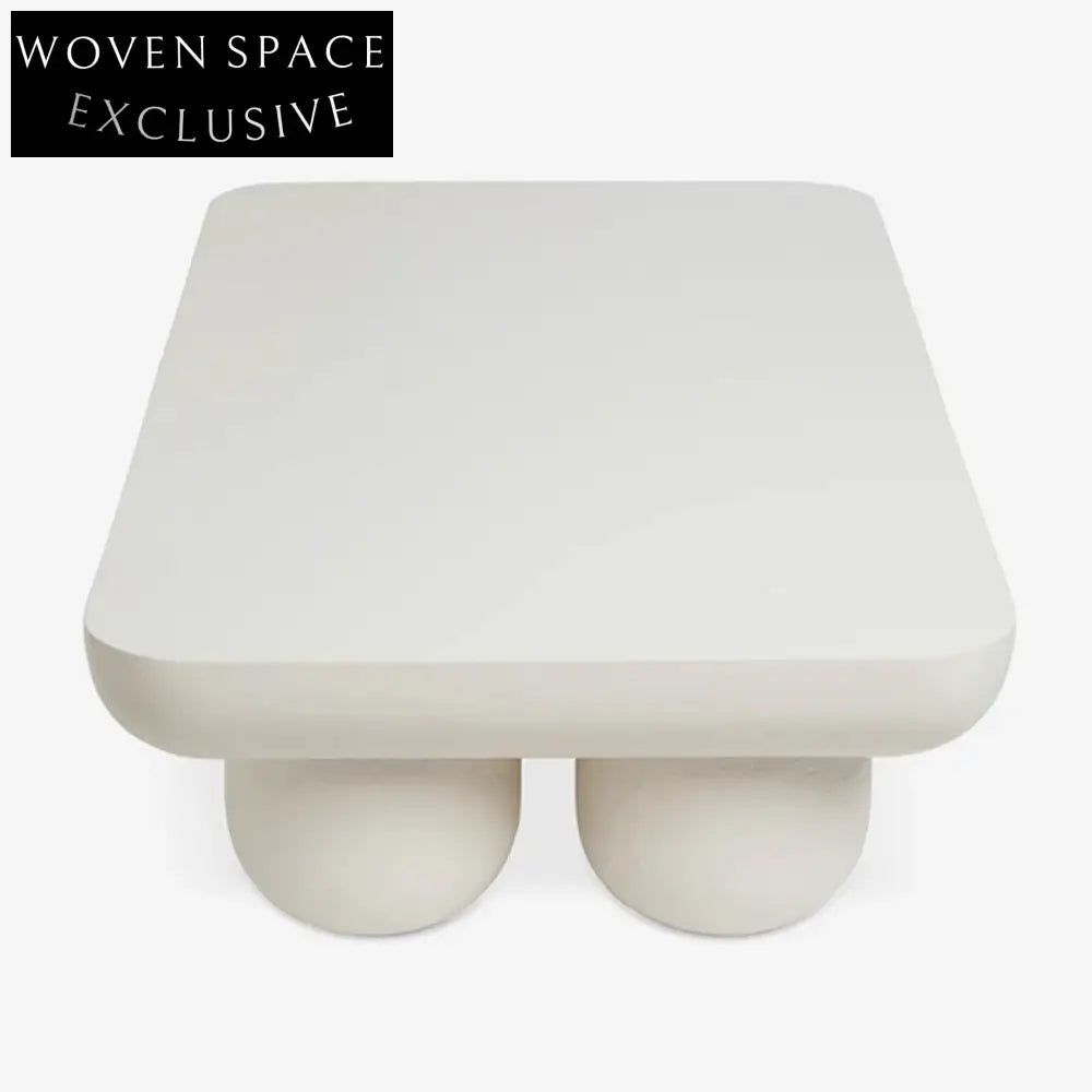 Sleek Modern Rectangular Cement Coffee Table for Versatile Indoor Outdoor Use