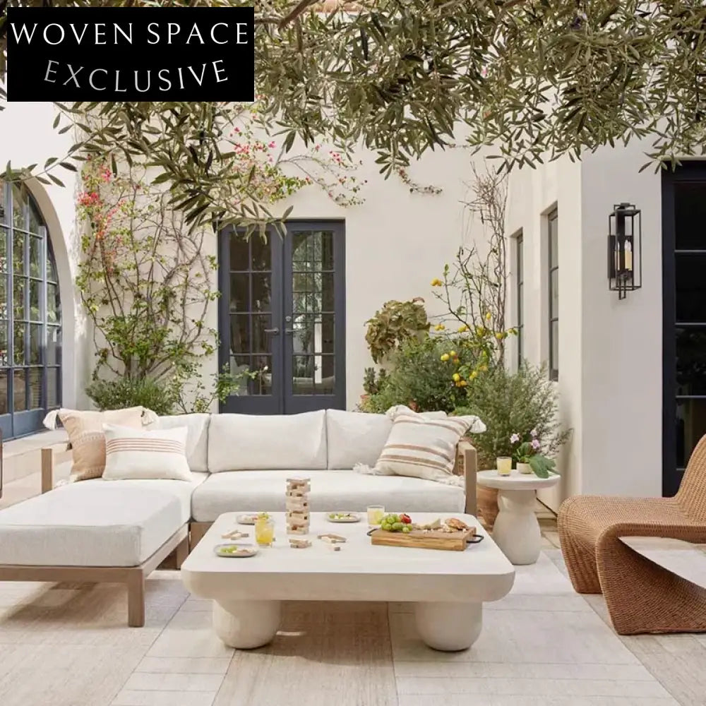 Sleek Modern Rectangular Cement Coffee Table for Versatile Indoor Outdoor Use