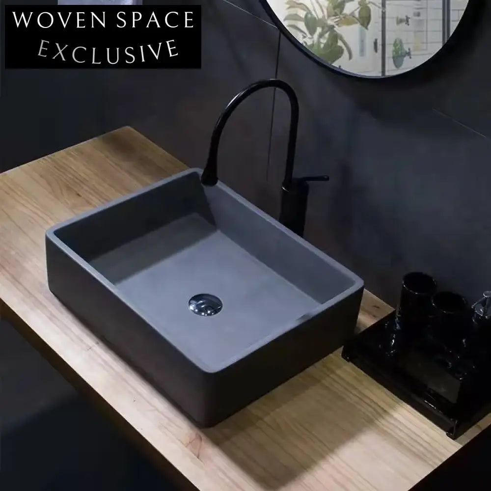 Sleek Modern Solid Surface Countertop Bathroom Basin - Durable Artificial Stone Vanity Sink