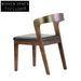 Sleek Modern Solid Wood Dining Chair with Plush PU Leather Cushion