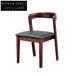 Sleek Modern Solid Wood Dining Chair with Plush PU Leather Cushion