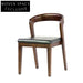 Sleek Modern Solid Wood Dining Chair with Plush PU Leather Cushion
