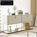 Sleek Modern Stainless Steel Kitchen Storage Sideboard Cabinet for Home Decor