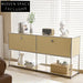 Sleek Modern Stainless Steel Kitchen Storage Sideboard Cabinet for Home Decor