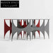 Sleek Modern Stainless Steel Red Living Room Entryway Console Table