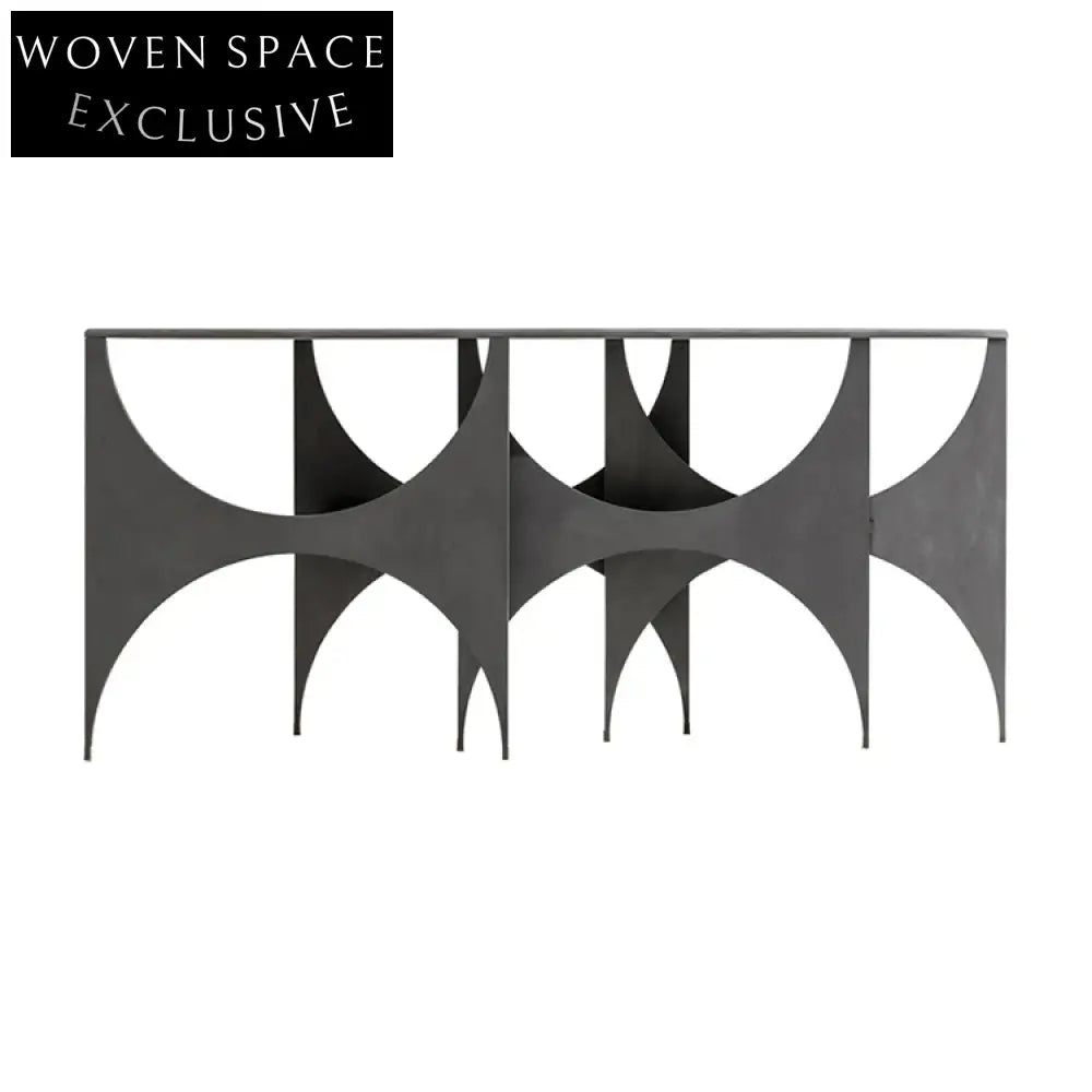 Sleek Modern Stainless Steel Red Living Room Entryway Console Table