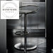 Sleek Modern Swivel Leather Height-Adjustable Bar Stool