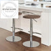 Sleek Modern Swivel Leather Height-Adjustable Bar Stool