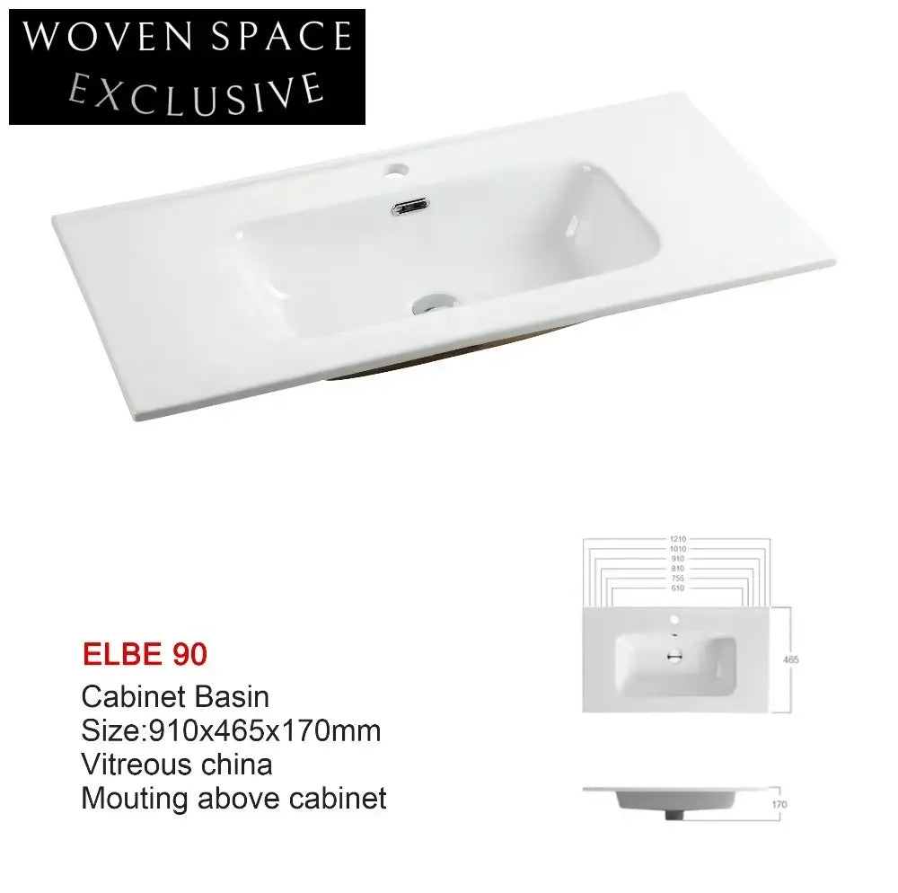 Sleek Modern Thin Edge Ceramic Bathroom Vanity Wash Basin for Contemporary Homes