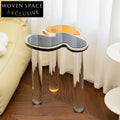 Sleek Modern Triangle Black Acrylic 3-Leg Accent Coffee Table