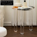 Sleek Modern Triangle Black Acrylic 3-Leg Accent Coffee Table