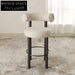 Sleek Modern Upholstered High Back Bar Stool for Cafe Dining