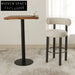 Sleek Modern Upholstered High Back Bar Stool for Cafe Dining