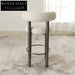 Sleek Modern Upholstered High Back Bar Stool for Cafe Dining
