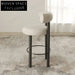 Sleek Modern Upholstered High Back Bar Stool for Cafe Dining