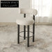Sleek Modern Upholstered High Back Bar Stool for Cafe Dining