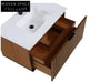 Sleek Modern Wall Hung Bathroom Vanity Cabinet with Wood Veneer Finish