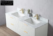 Sleek Modern Wall-Mounted Bathroom Vanity with White Quartz Top & Ceramic Sink