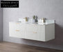 Sleek Modern Wall-Mounted Bathroom Vanity with White Quartz Top & Ceramic Sink