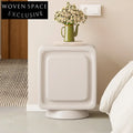 Sleek Modern White Wood Storage Drawer Bedside Night Stand