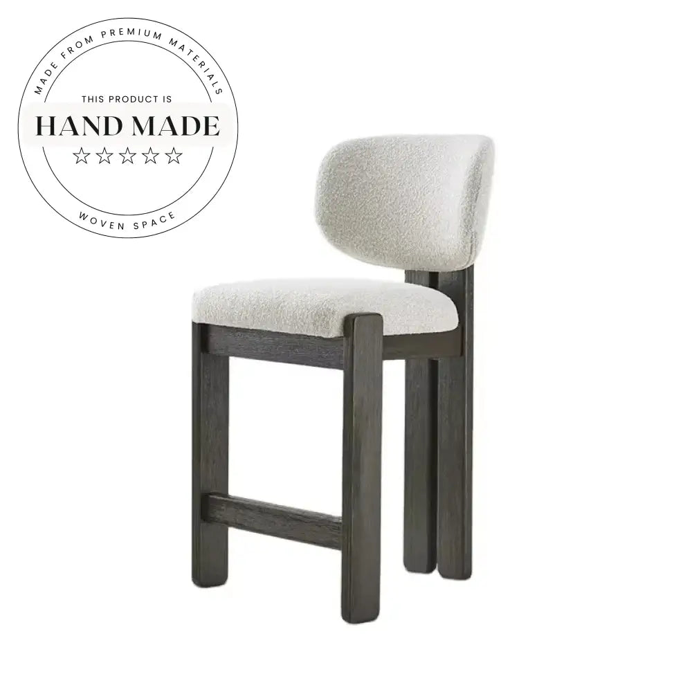 Sleek Modern Wooden Counter Bar Stool for Kitchen, Hotel, or Club