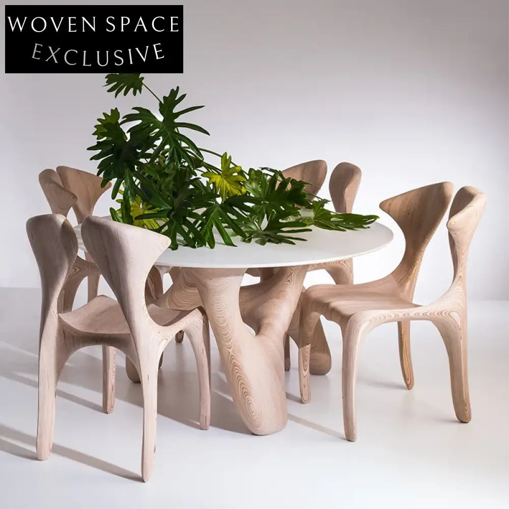 Sleek Modern Wooden Dining Chair, Hollow Back Design, Sturdy Restaurant Hotel Seating