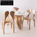 Sleek Modern Wooden Dining Chair, Hollow Back Design, Sturdy Restaurant Hotel Seating
