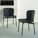 Sleek Nordic Modern Faux Leather Upholstered Dining Chair with Metal Legs