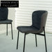 Sleek Nordic Modern Faux Leather Upholstered Dining Chair with Metal Legs