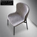 Sleek Nordic Modern Faux Leather Upholstered Dining Chair with Metal Legs